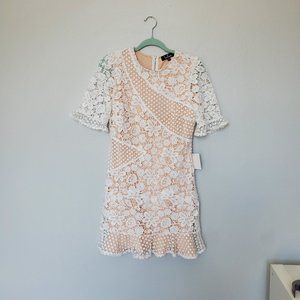 Lulu's white floral lace dress